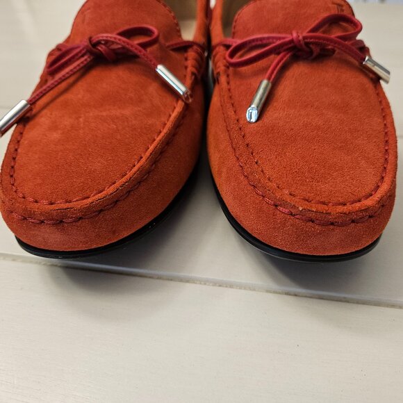 Tod's Red Suede Moccasins - Size 40.5/10.5 US - Picture 4 of 9
